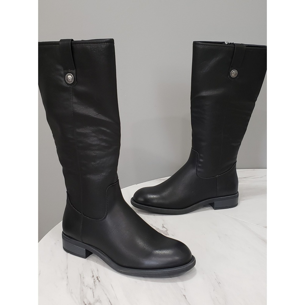NEW NO BOX SIZE 8.5 Frye And Co Charlize Riding Boots tall knee Womens black